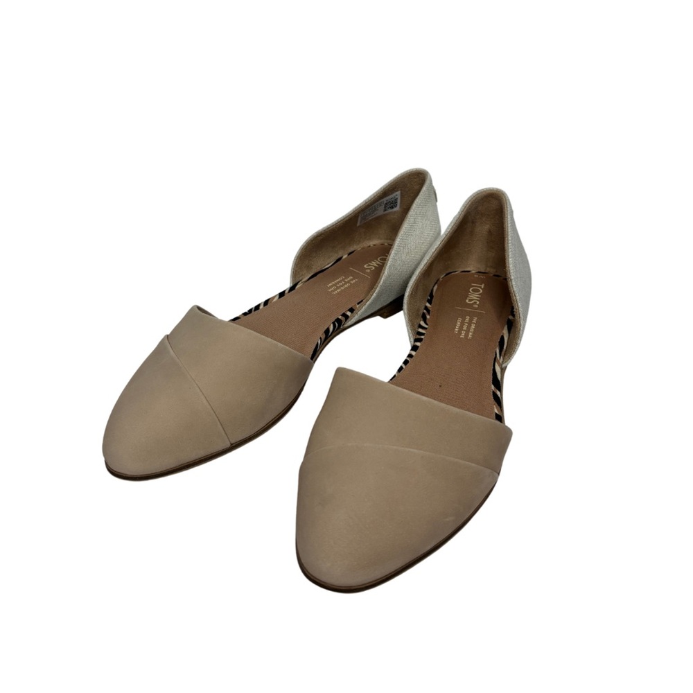 NWOT Toms Jutti Dorsay shoes color tan/ cream size 9